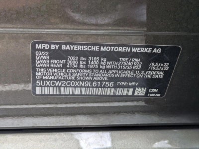 2022 BMW X7 xDrive40i Sports Activity Vehicle