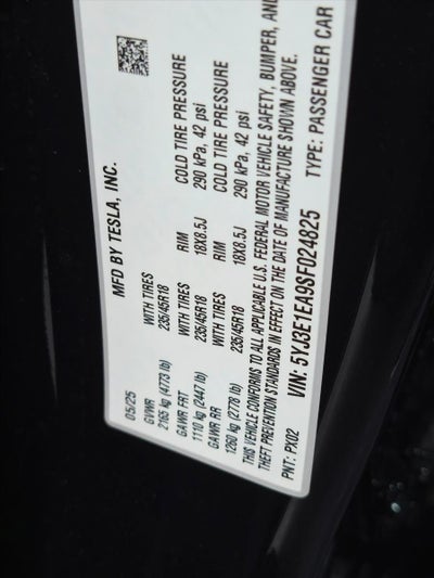 2025 Tesla Model 3 Standard RWD