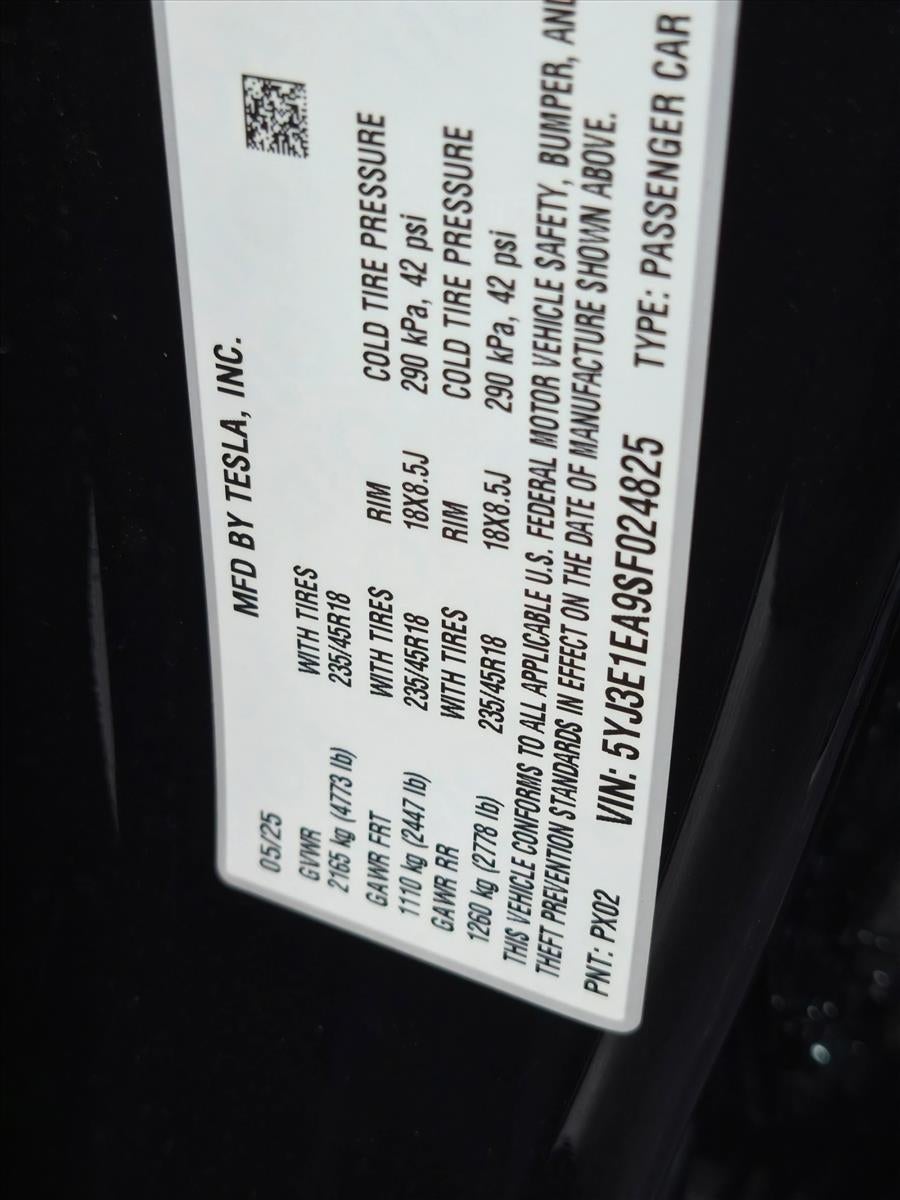 2025 Tesla Model 3 Standard RWD