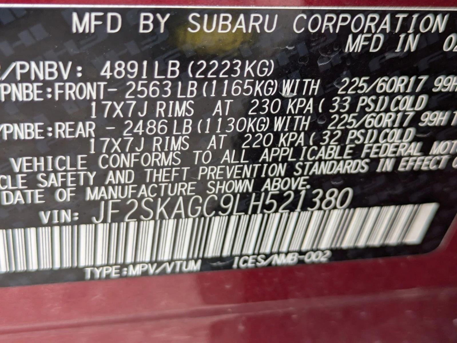 2020 Subaru Forester Premium CVT