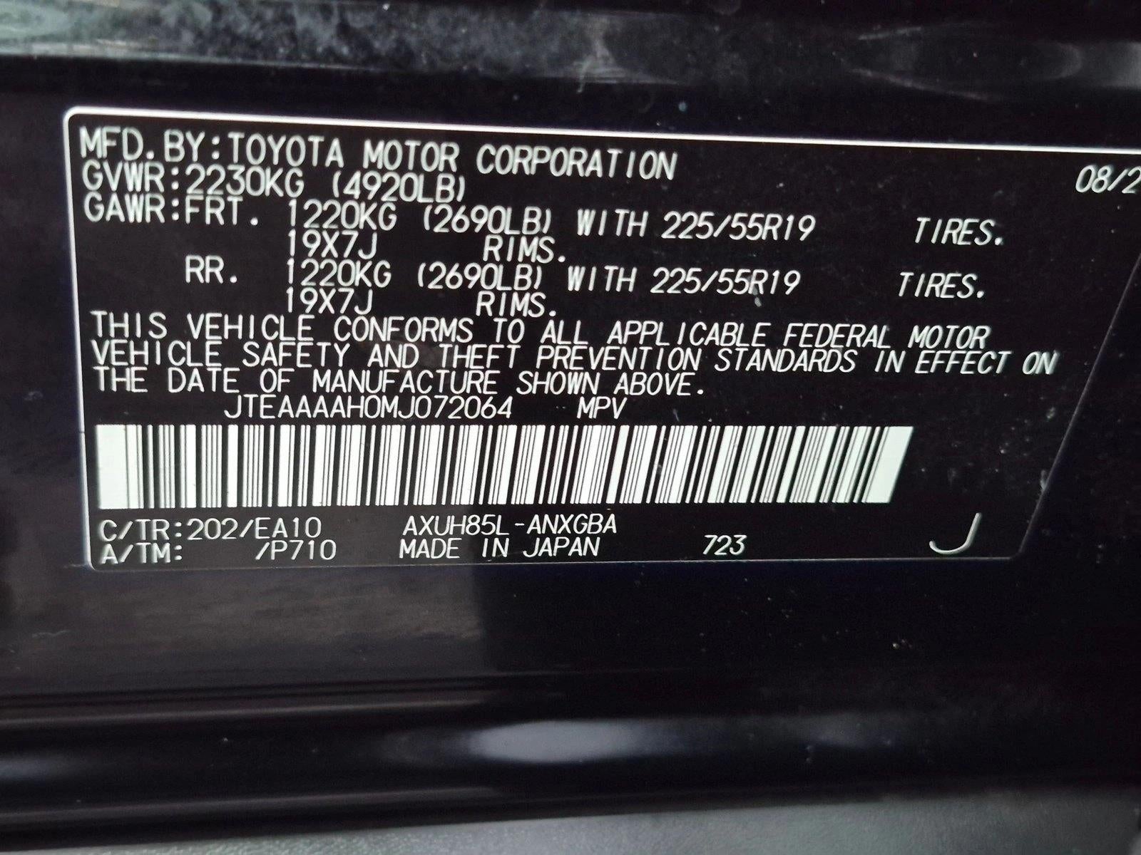 2021 Toyota Venza XLE AWD (SE)