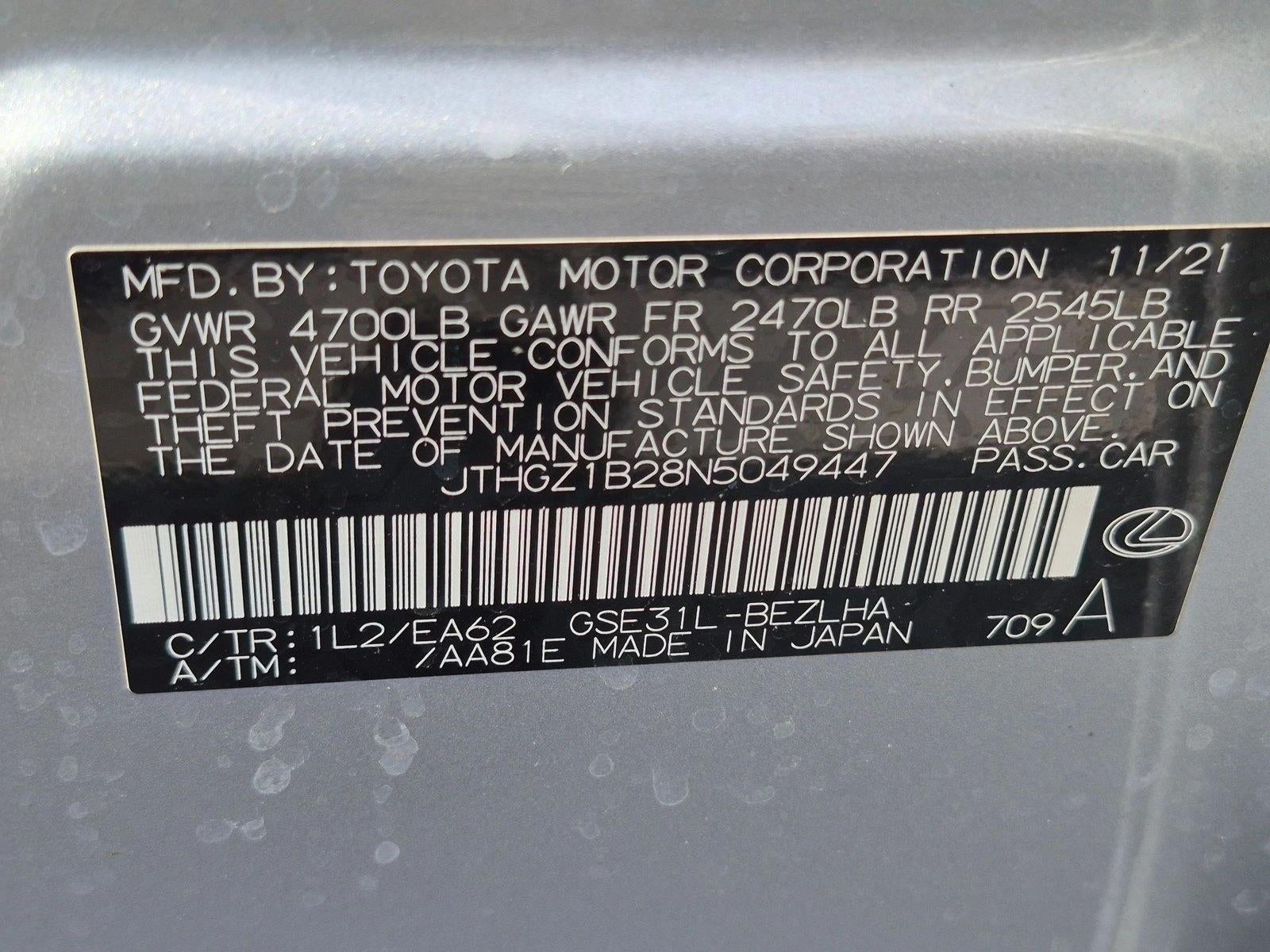 2022 Lexus IS 350 F SPORT RWD