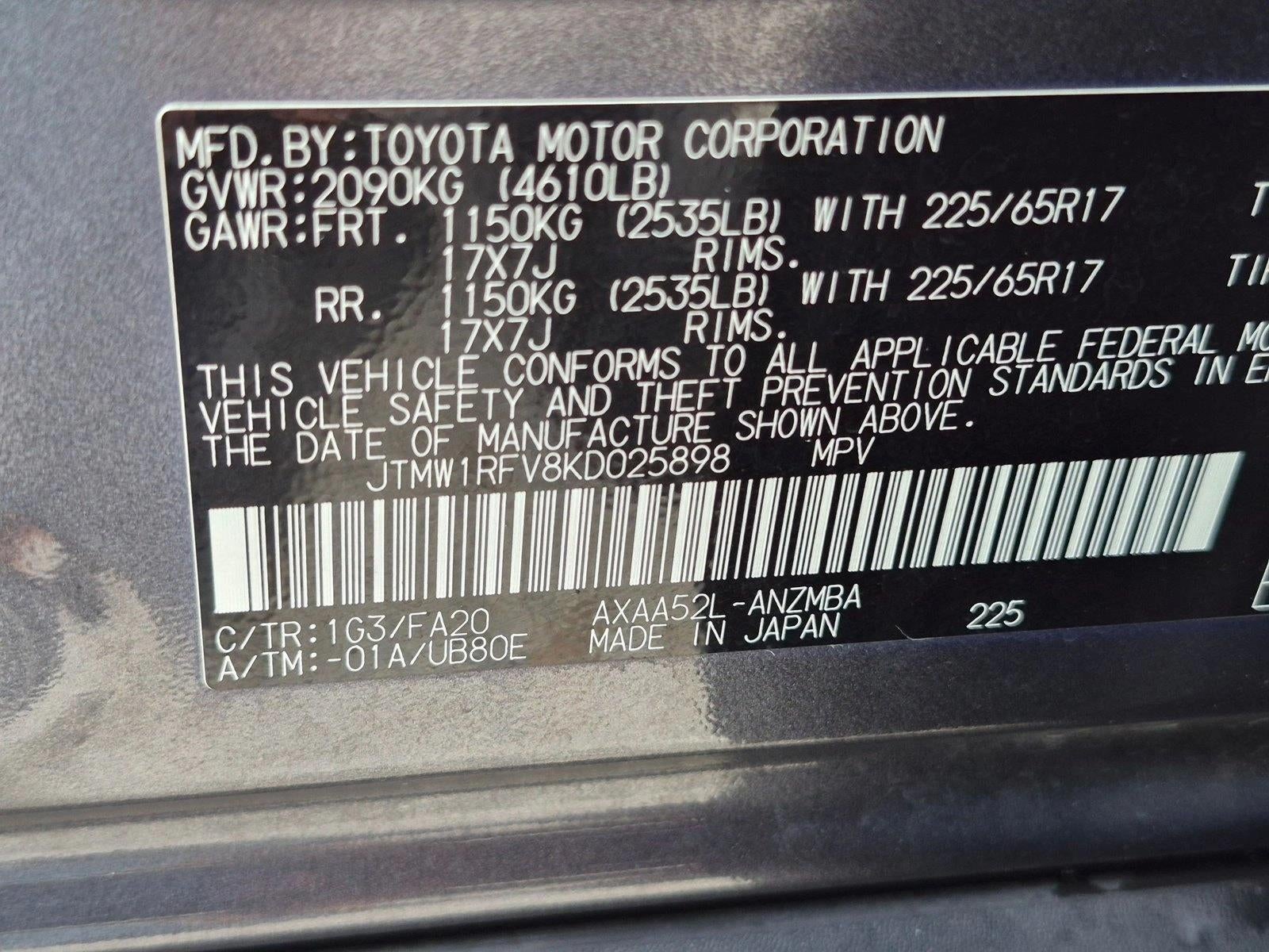 2019 Toyota RAV4 XLE FWD (GS)