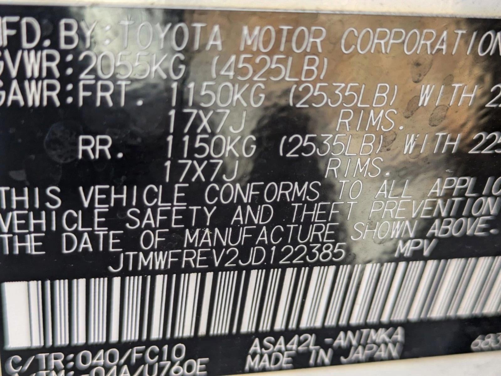 2018 Toyota RAV4 XLE FWD (GS)