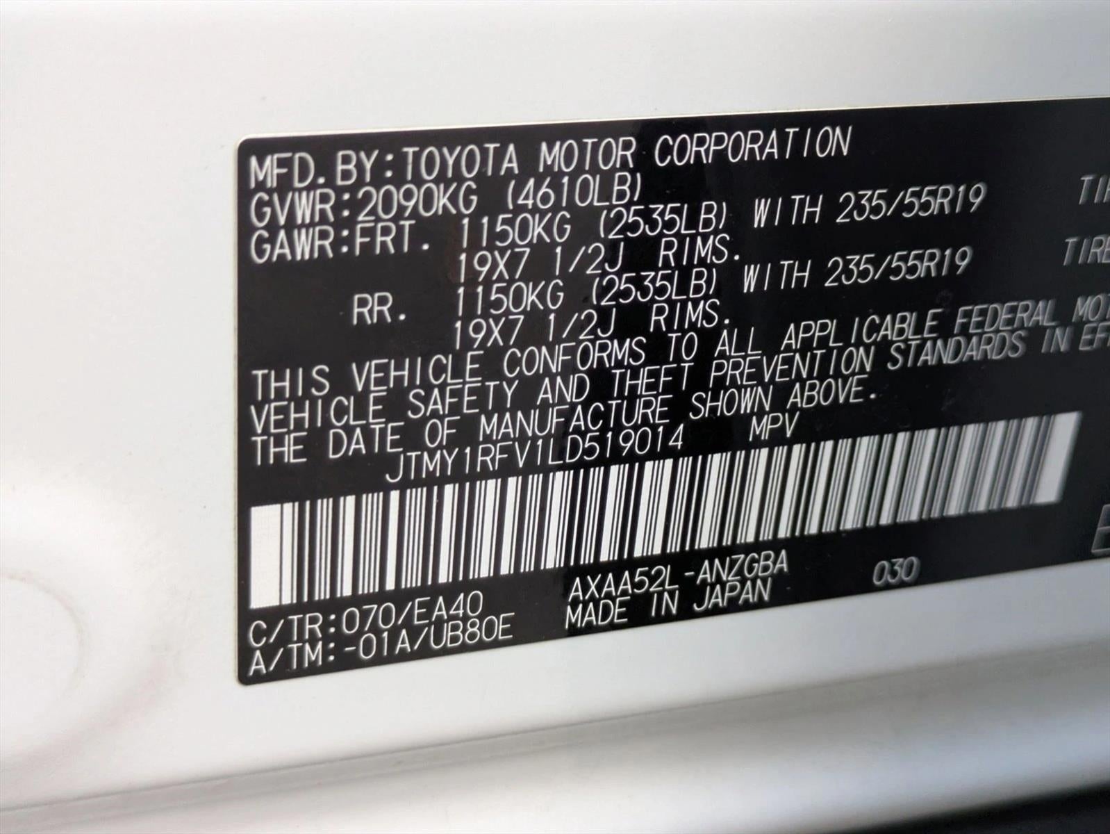 2020 Toyota RAV4 Limited FWD (Natl)