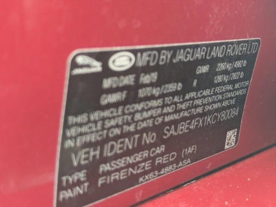 2019 Jaguar XF Sedan 25t Prestige RWD