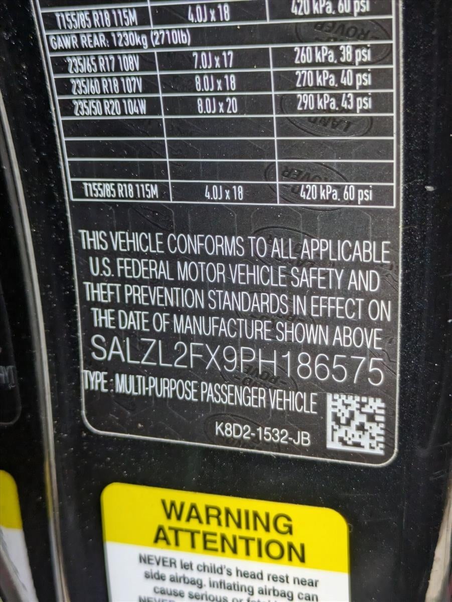 2023 Land Rover Range Rover Evoque R-Dynamic SE AWD