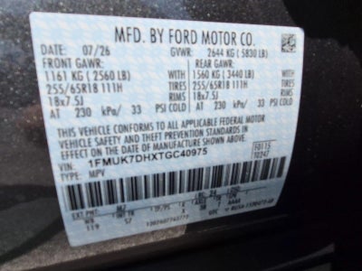 2026 Ford Explorer Active w/200A Pkg RWD