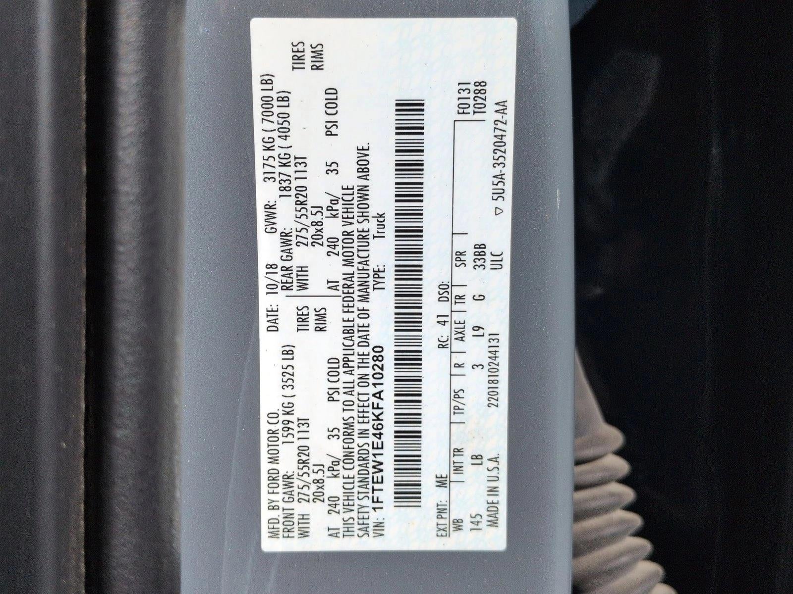 2019 Ford F-150 LARIAT 4WD SuperCrew 5.5' Box