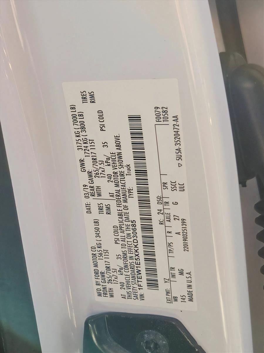 2019 Ford F-150 XLT 4WD SuperCrew 5.5' Box