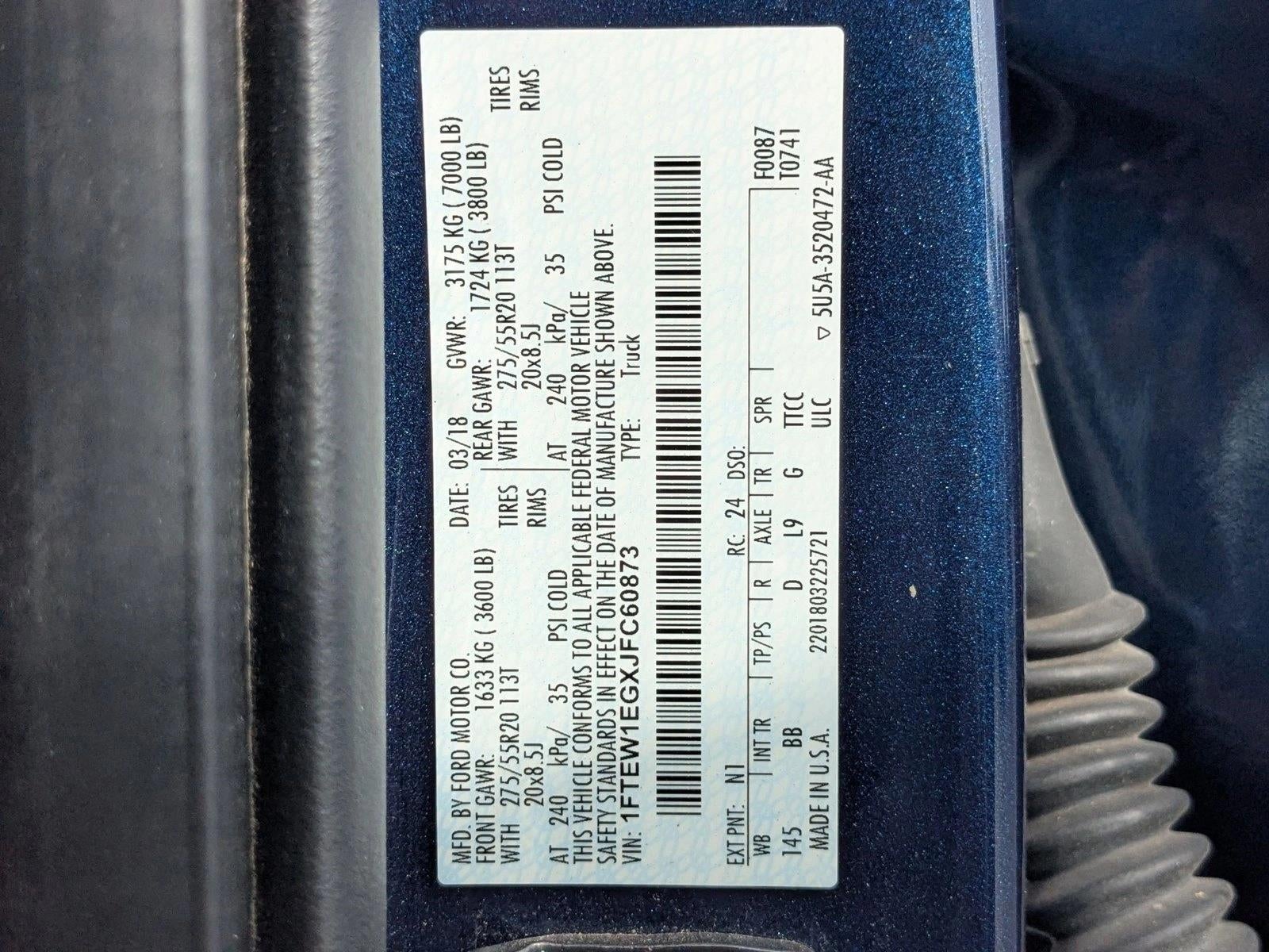 2018 Ford F-150 Platinum 4WD SuperCrew 5.5' Box