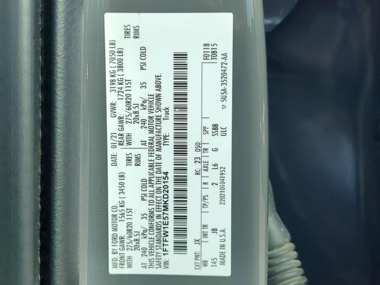 2021 Ford F-150 XL 4WD SuperCrew 5.5' Box