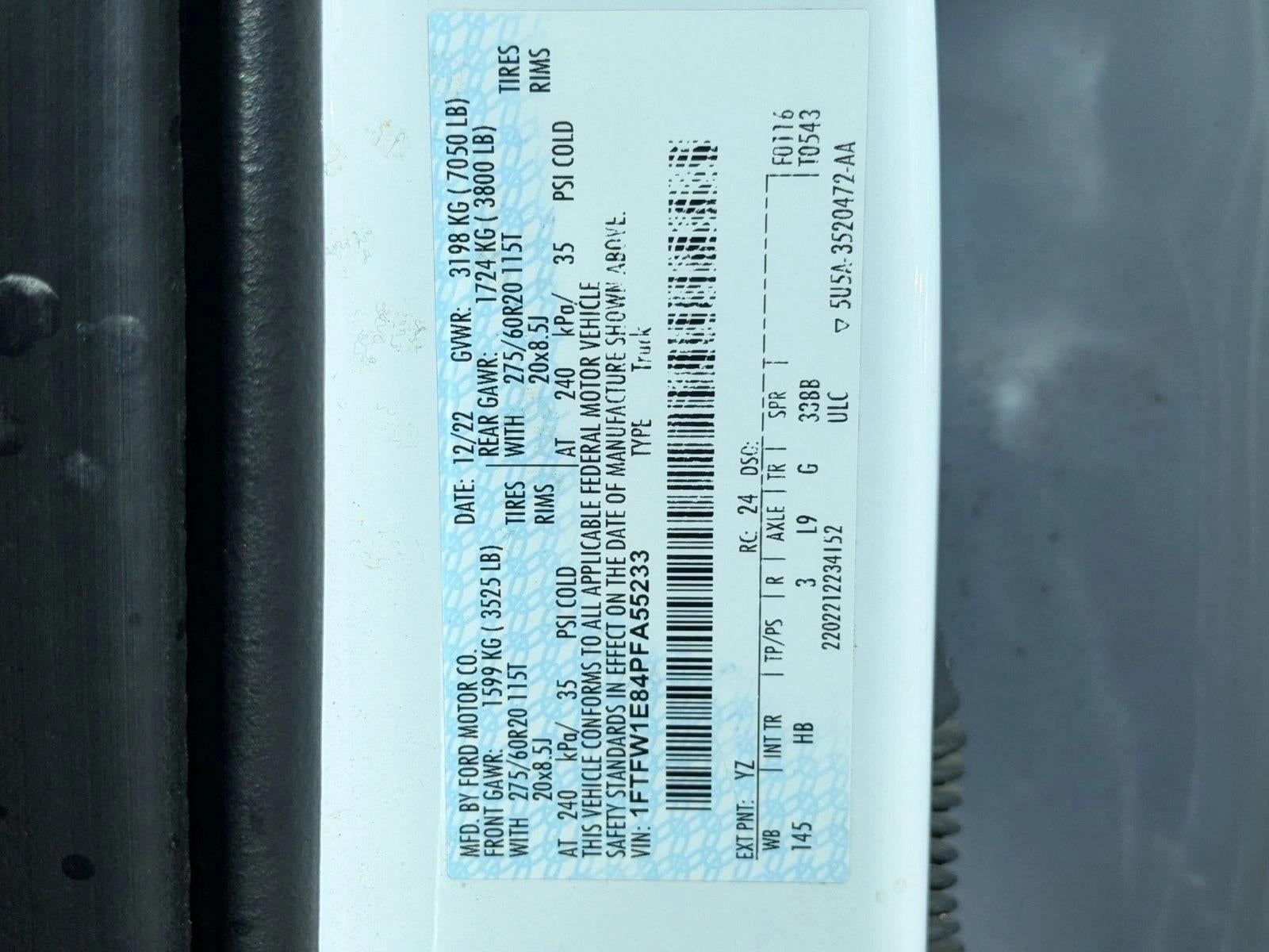 2023 Ford F-150 LARIAT 4WD SuperCrew 5.5' Box