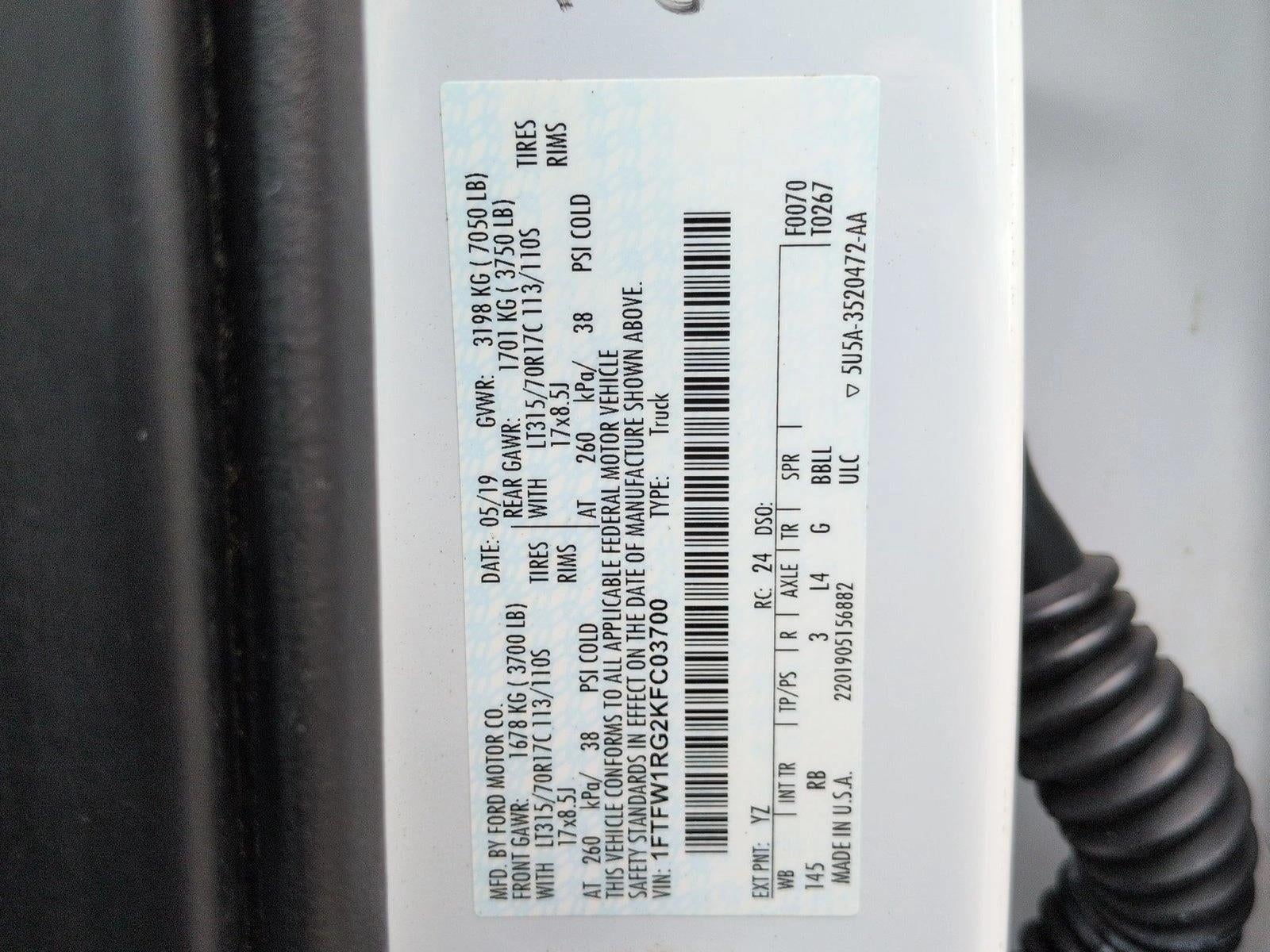 2019 Ford F-150 Raptor 4WD SuperCrew 5.5' Box
