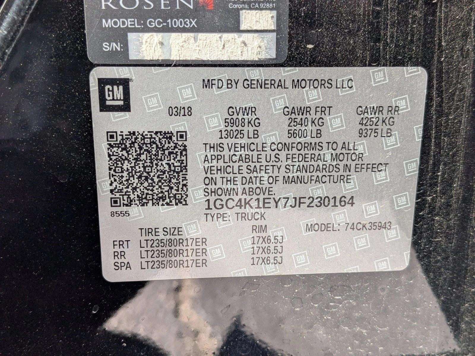 2018 Chevrolet Silverado 3500 HD Crew Cab Long Box 4-Wheel Drive High Country