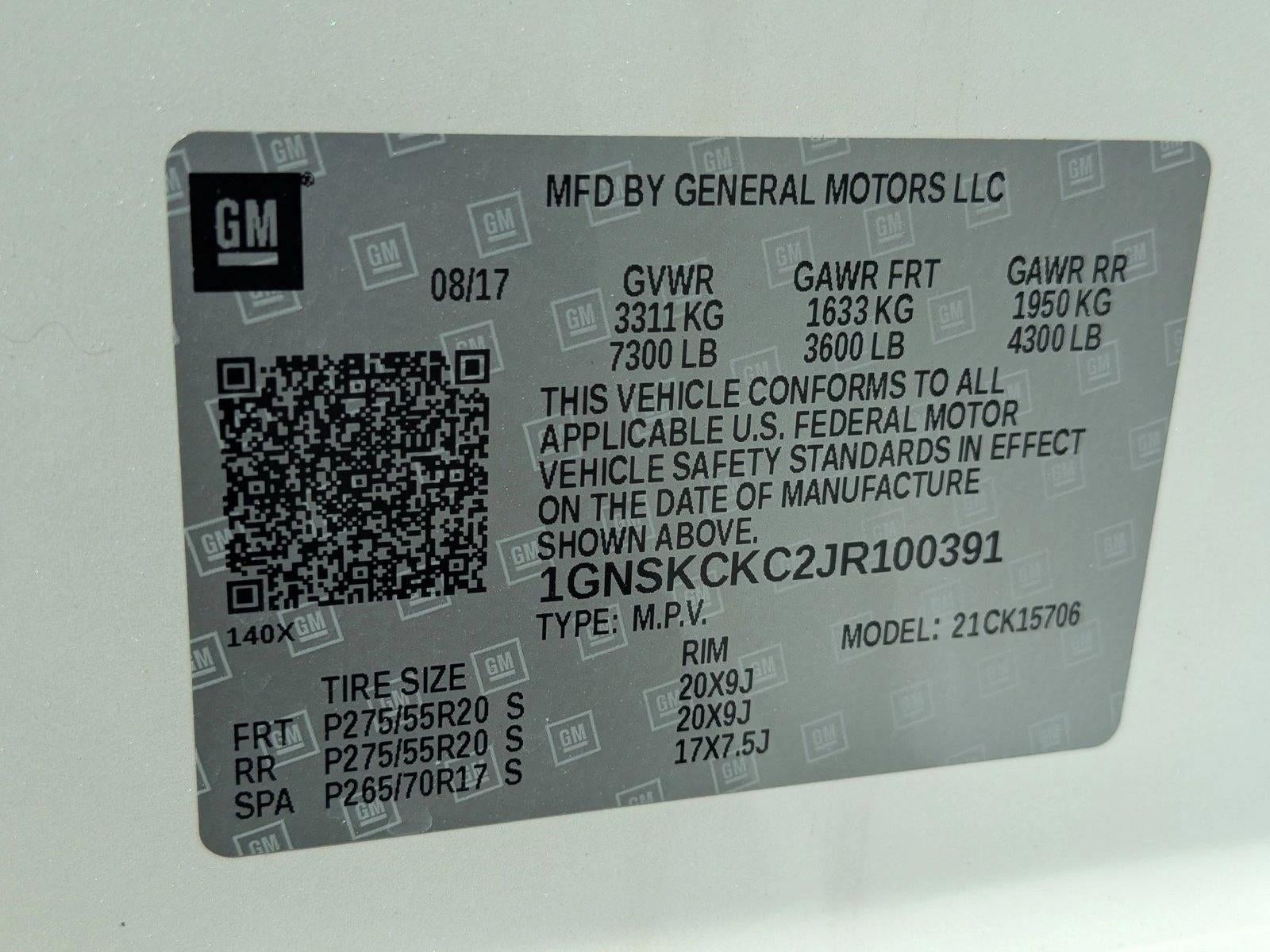 2018 Chevrolet Tahoe 4WD Premier