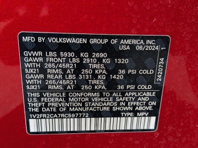 2024 Volkswagen Atlas 2.0T SEL Premium R-Line 4MOTION