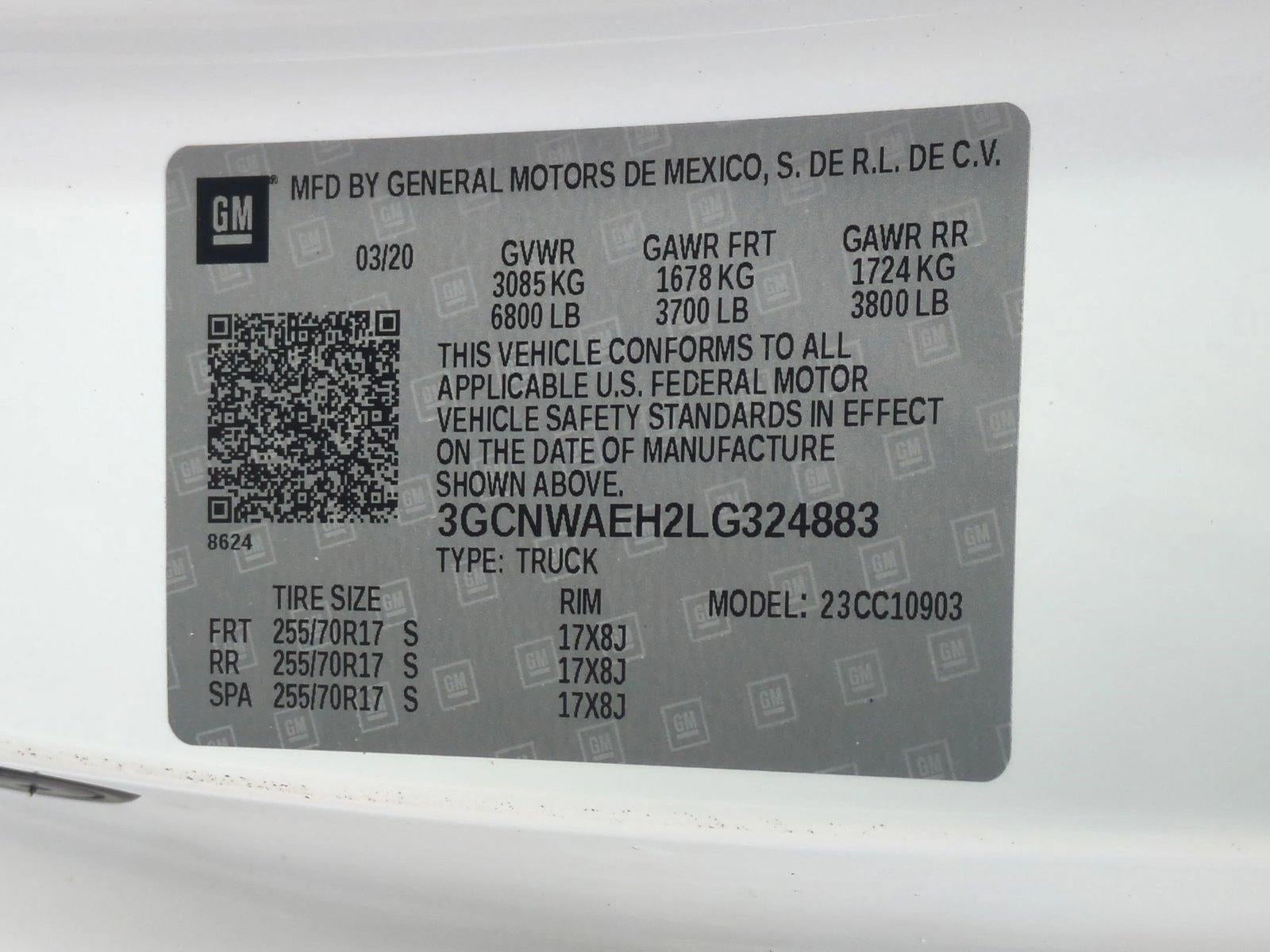 2020 Chevrolet Silverado 1500 Regular Cab Long Box 2-Wheel Drive WT