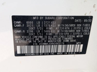 2022 Subaru Ascent Onyx Edition 7-Passenger