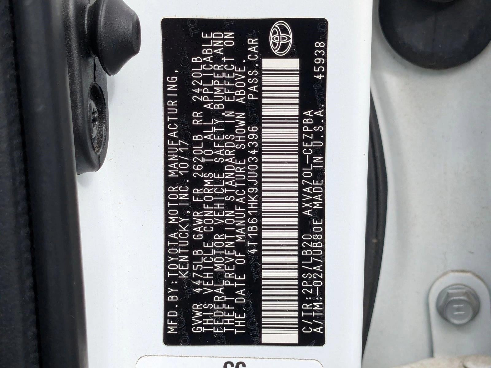 2018 Toyota Camry XSE Auto (Natl)