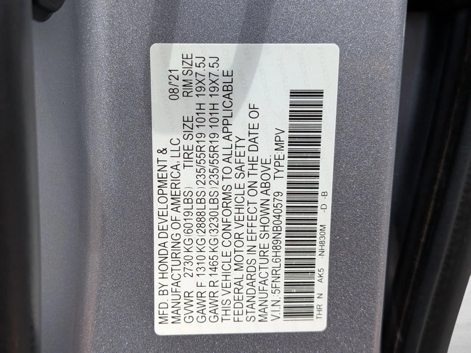 2022 Honda Odyssey Touring Auto