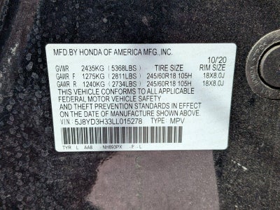 2020 Acura MDX FWD 7-Passenger