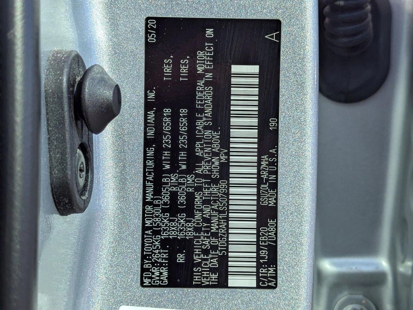 2020 Toyota Highlander XLE FWD (Natl)