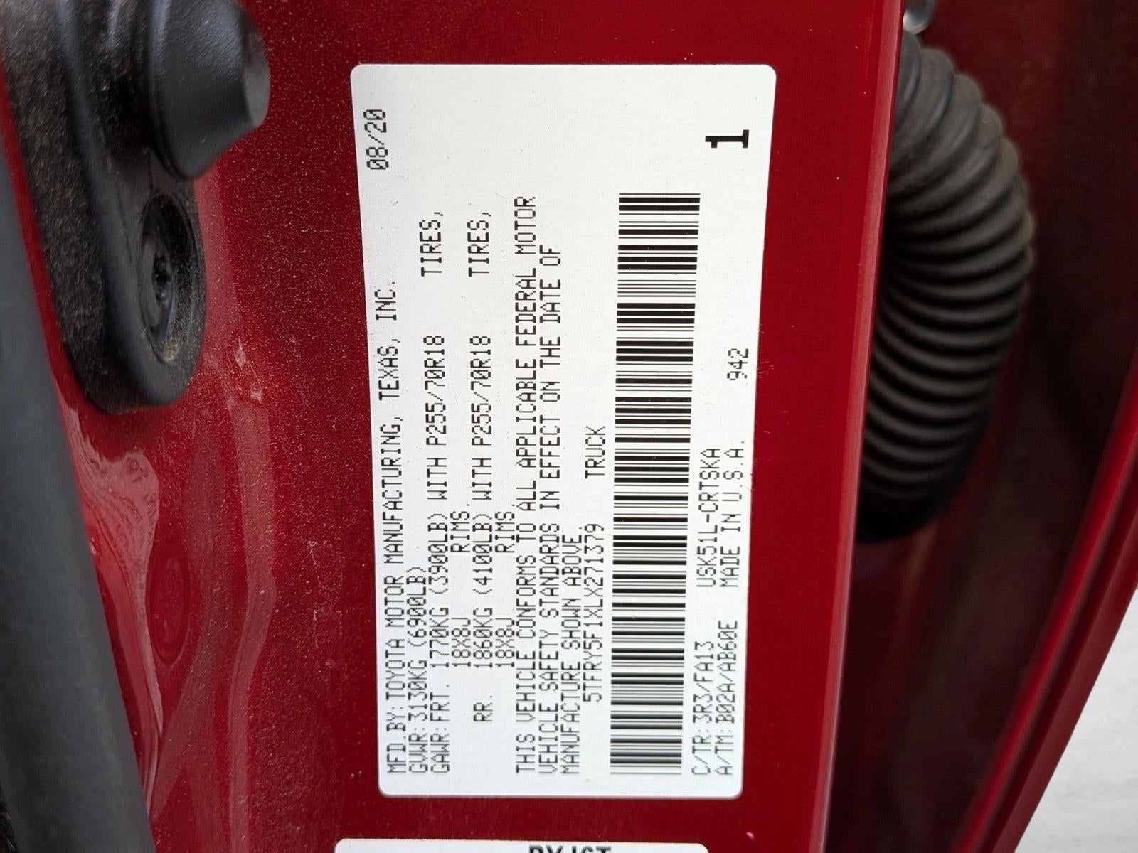 2020 Toyota Tundra 2WD 2WD SR Double Cab 6.5' Bed 5.7L (Natl)
