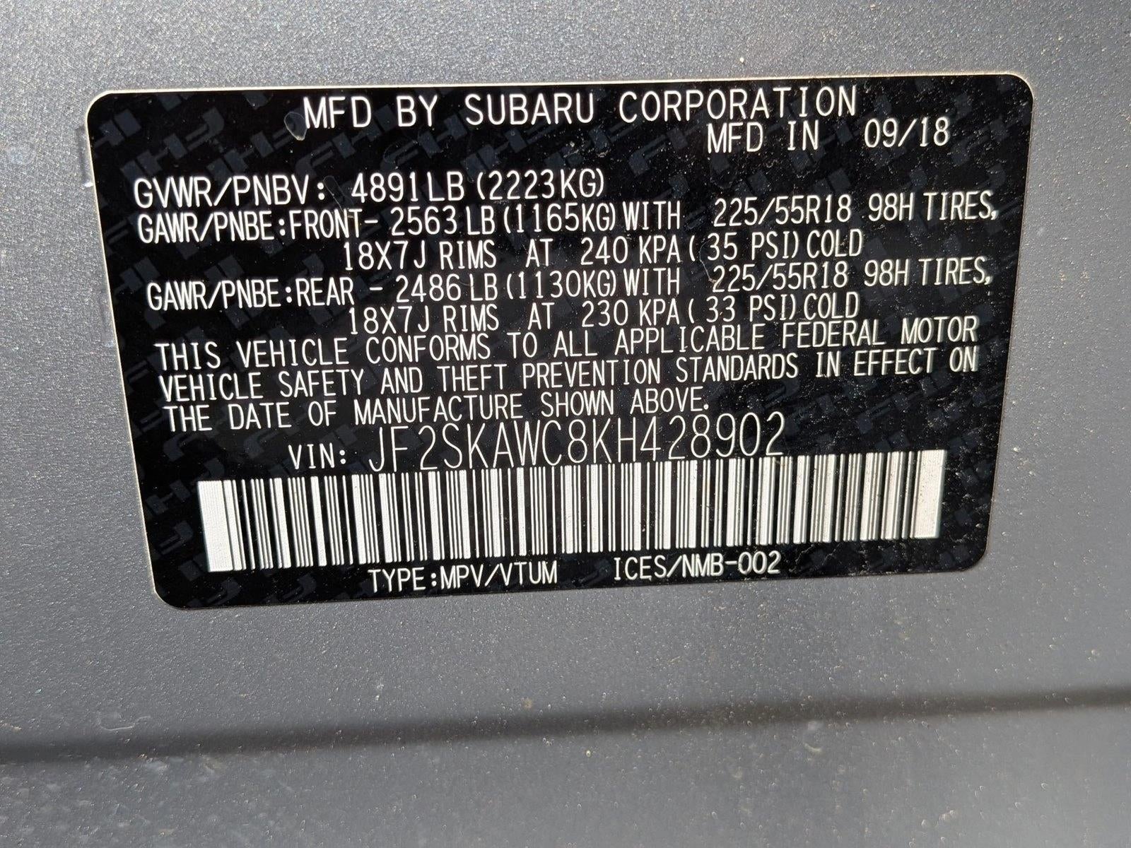 2019 Subaru Forester 2.5i Touring