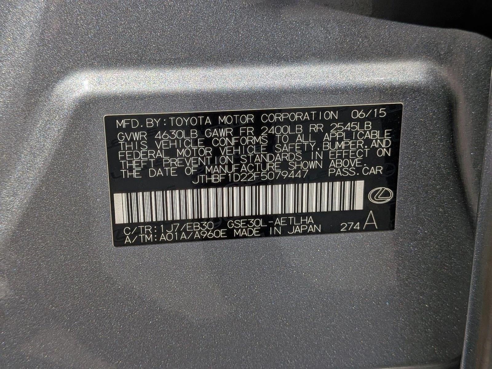 2015 Lexus IS 250 4dr Sport Sdn RWD