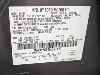 2020 Ford EcoSport SE FWD