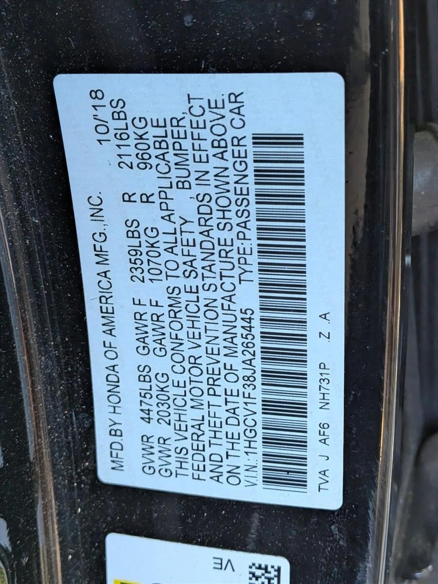 2018 Honda Accord Sedan Sport 1.5T CVT