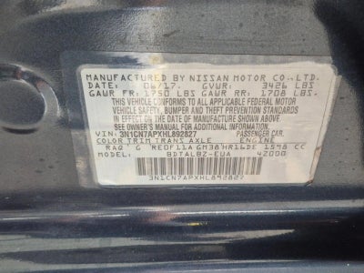 2017 Nissan Versa Sedan SV CVT