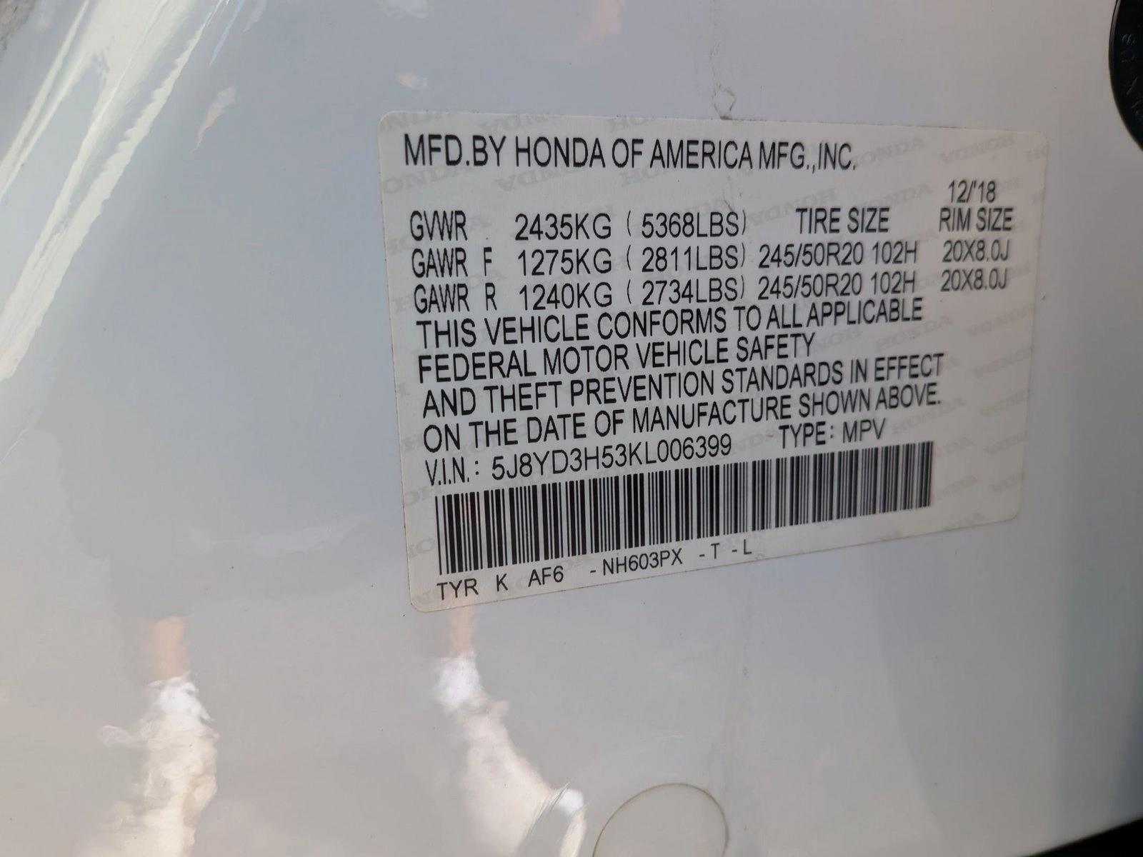 2019 Acura MDX FWD w/Technology Pkg