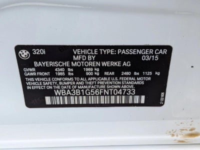 2015 BMW 320i Sedan