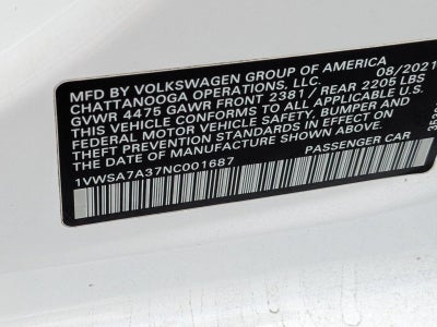 2022 Volkswagen Passat 2.0T SE Auto