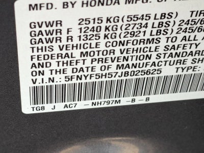 2018 Honda Pilot EX-L 2WD