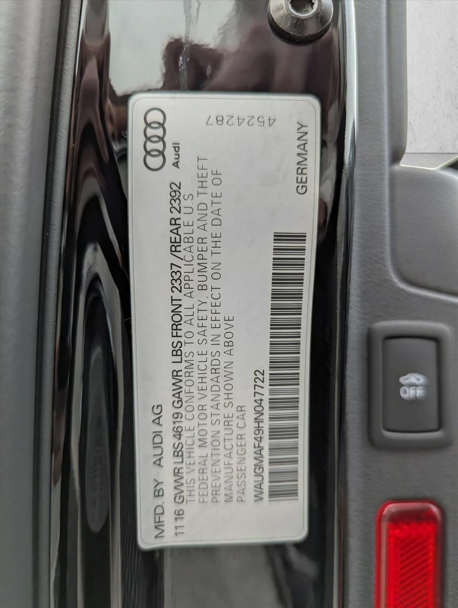 2017 Audi A4 2.0 TFSI Auto ultra Premium FWD