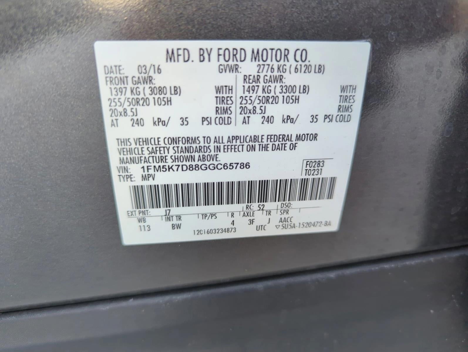 2016 Ford Explorer FWD 4dr XLT