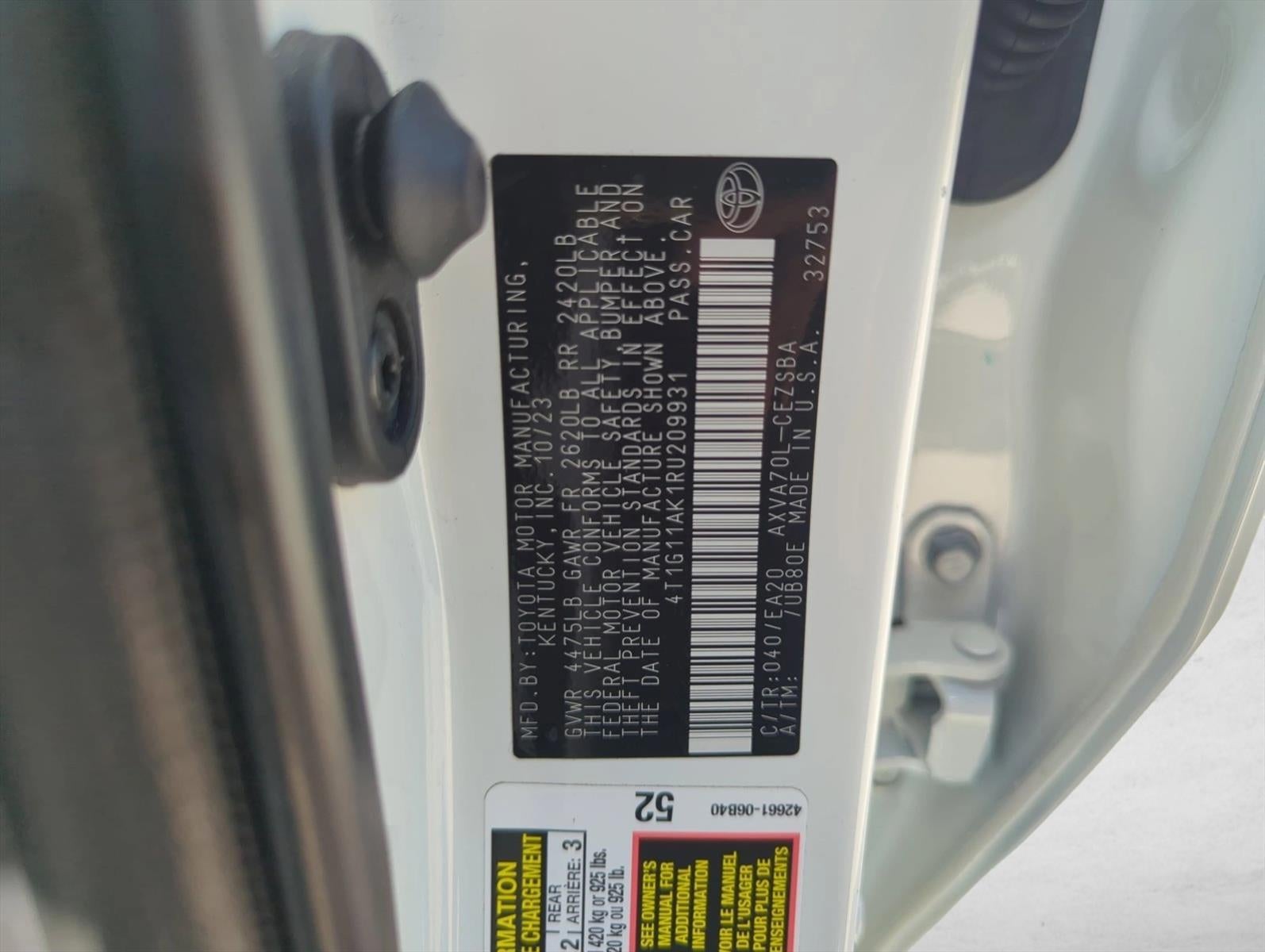 2024 Toyota Camry SE Auto (Natl)