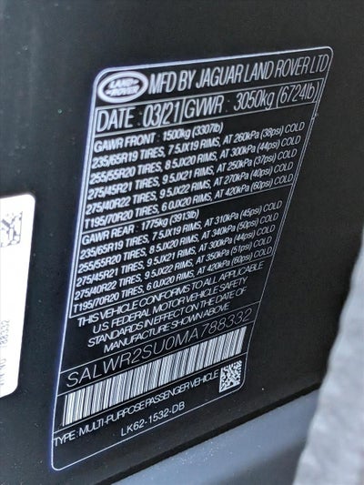 2021 Land Rover Range Rover Sport Turbo i6 MHEV HSE Silver Edition