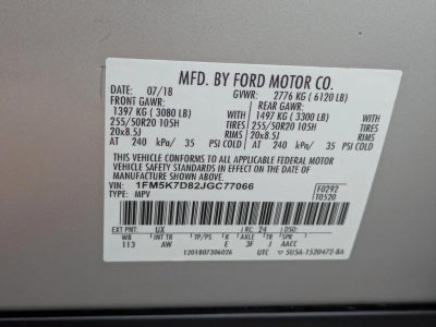 2018 Ford Explorer XLT FWD