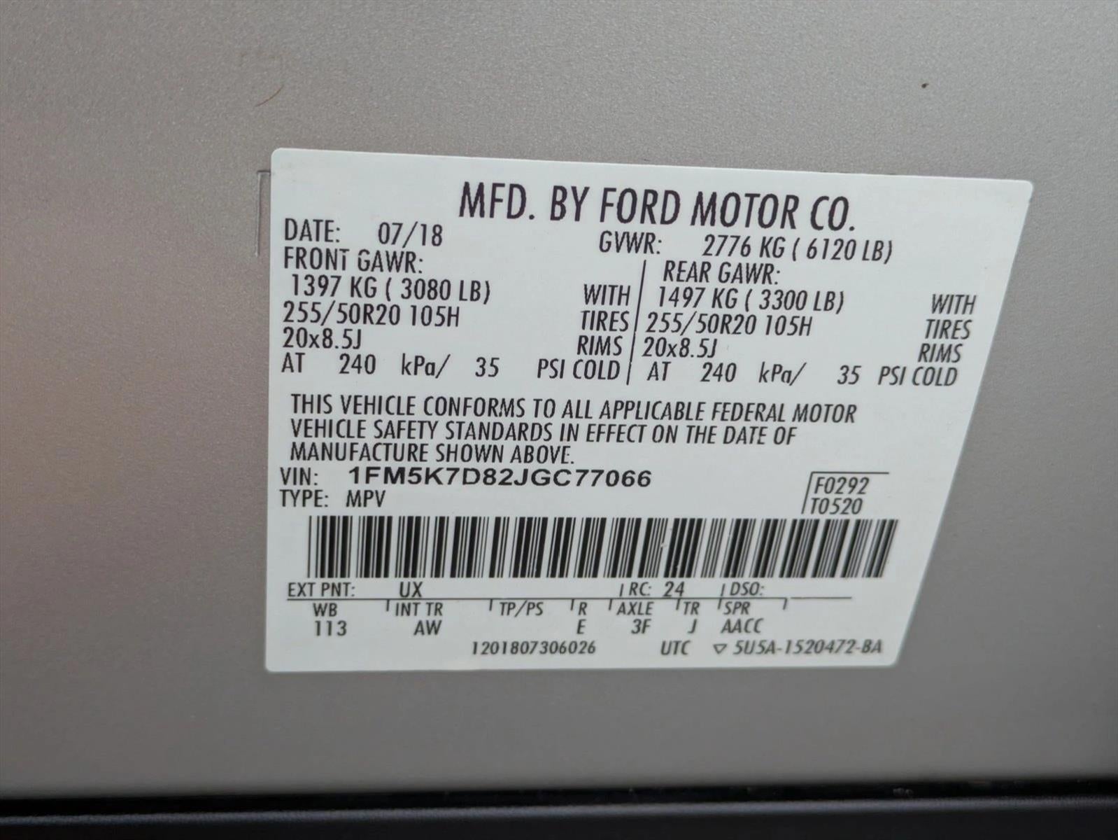 2018 Ford Explorer XLT FWD