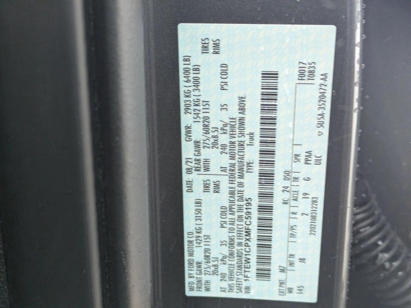 2021 Ford F-150 XL 2WD SuperCrew 5.5' Box
