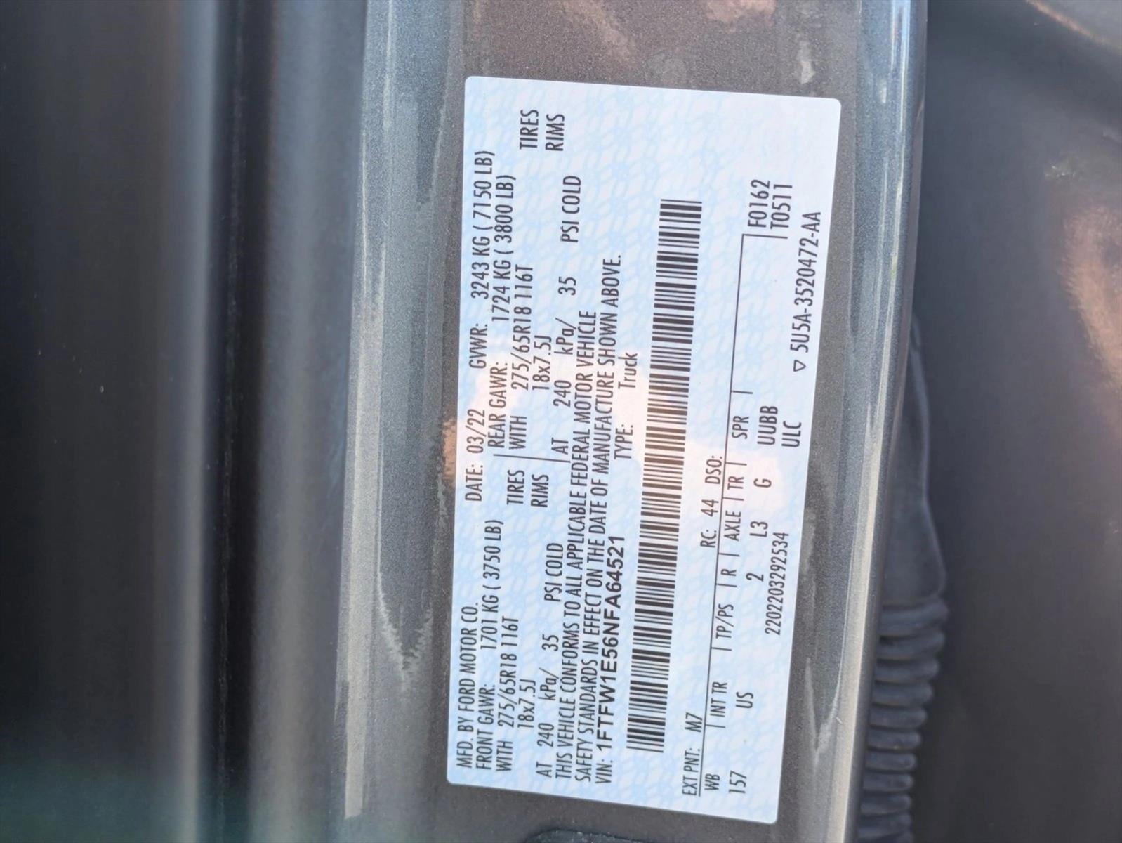 2022 Ford F-150 XLT 4WD SuperCrew 5.5' Box