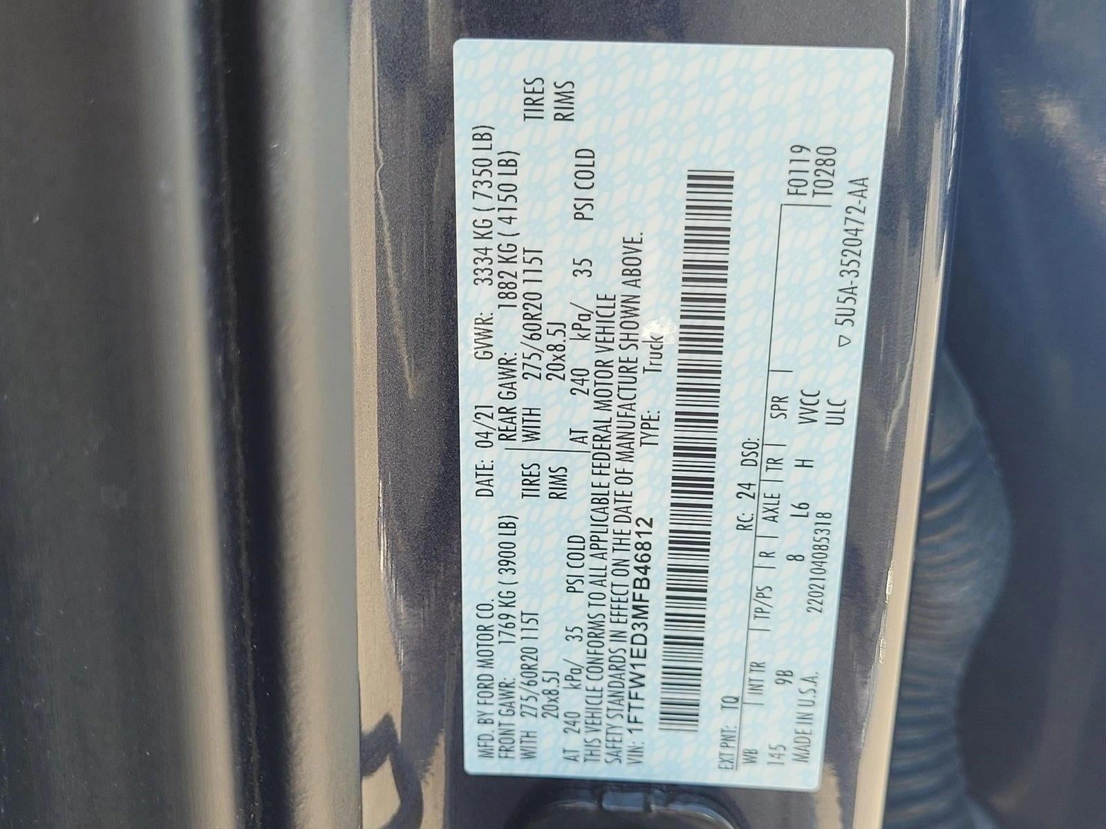 2021 Ford F-150 Platinum 4WD SuperCrew 5.5' Box