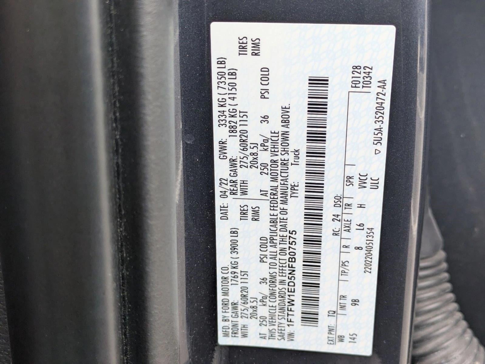 2022 Ford F-150 Platinum 4WD SuperCrew 5.5' Box