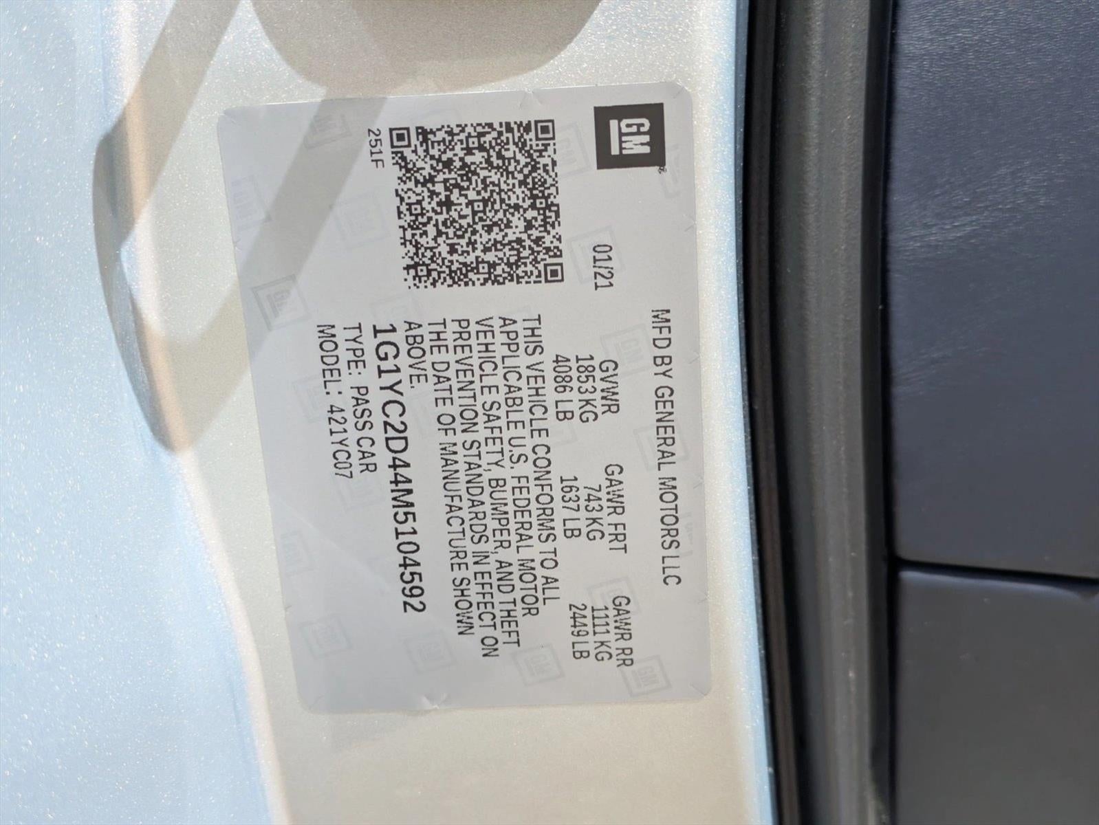 2021 Chevrolet Corvette Stingray Coupe 3LT