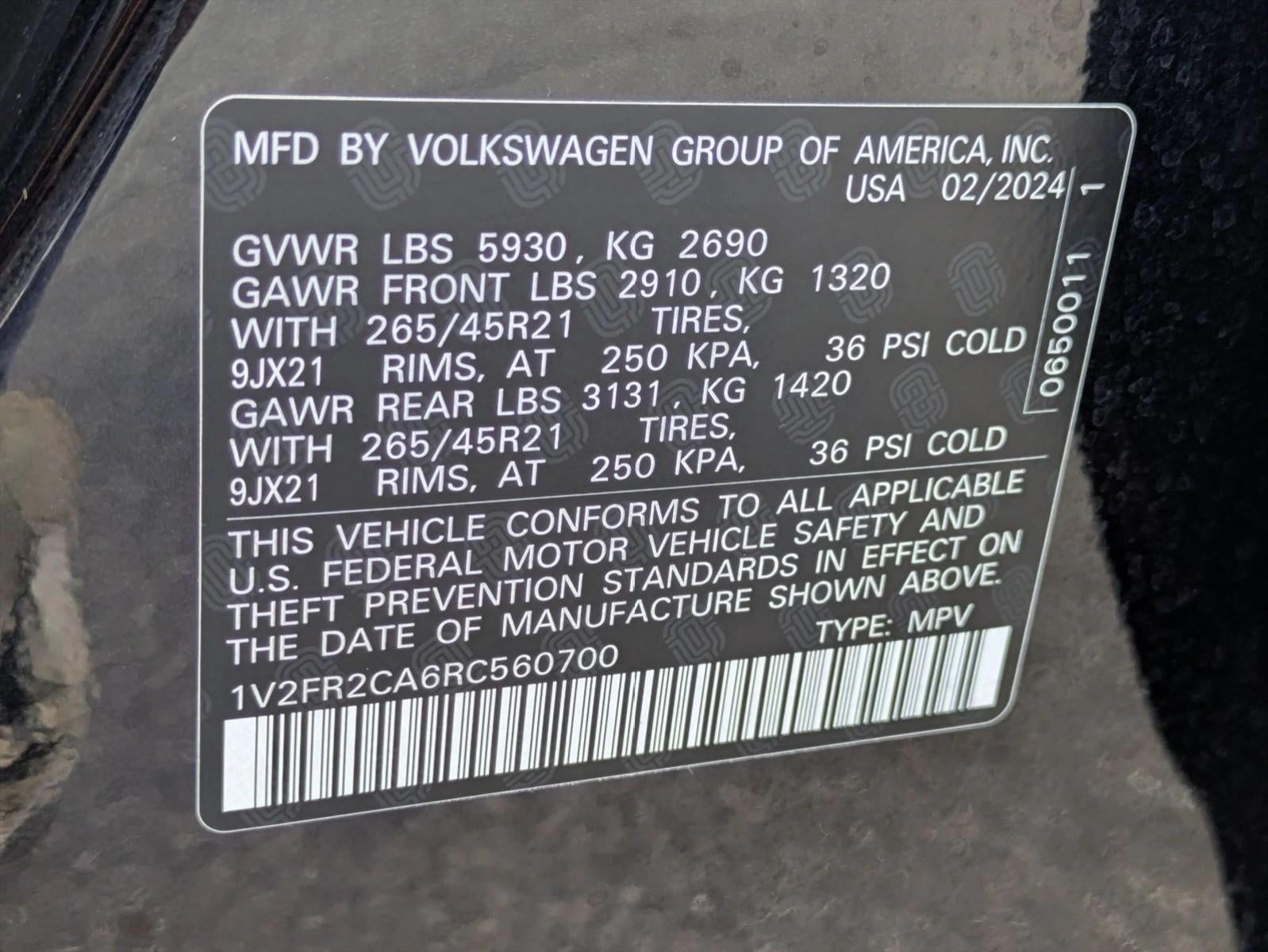 2024 Volkswagen Atlas 2.0T SEL Premium R-Line 4MOTION