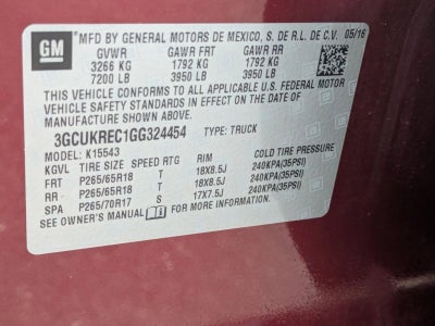 2016 Chevrolet Silverado 1500 Crew Cab Short Box 4-Wheel Drive LT